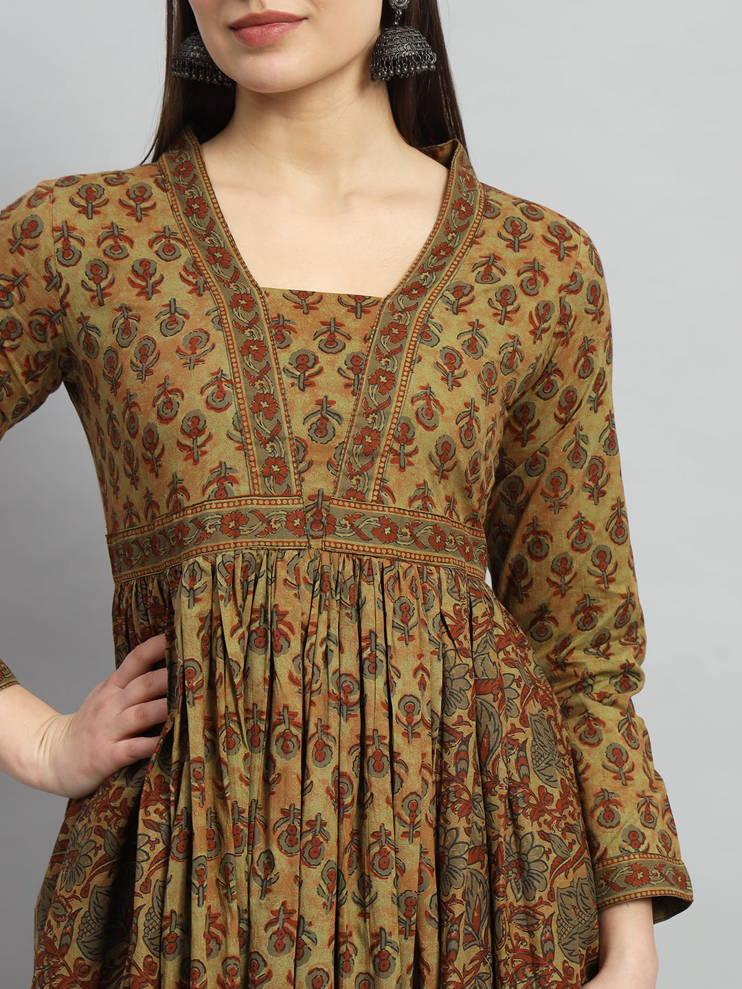 Printed Cotton Kurta Set with Dupatta for Women Wear