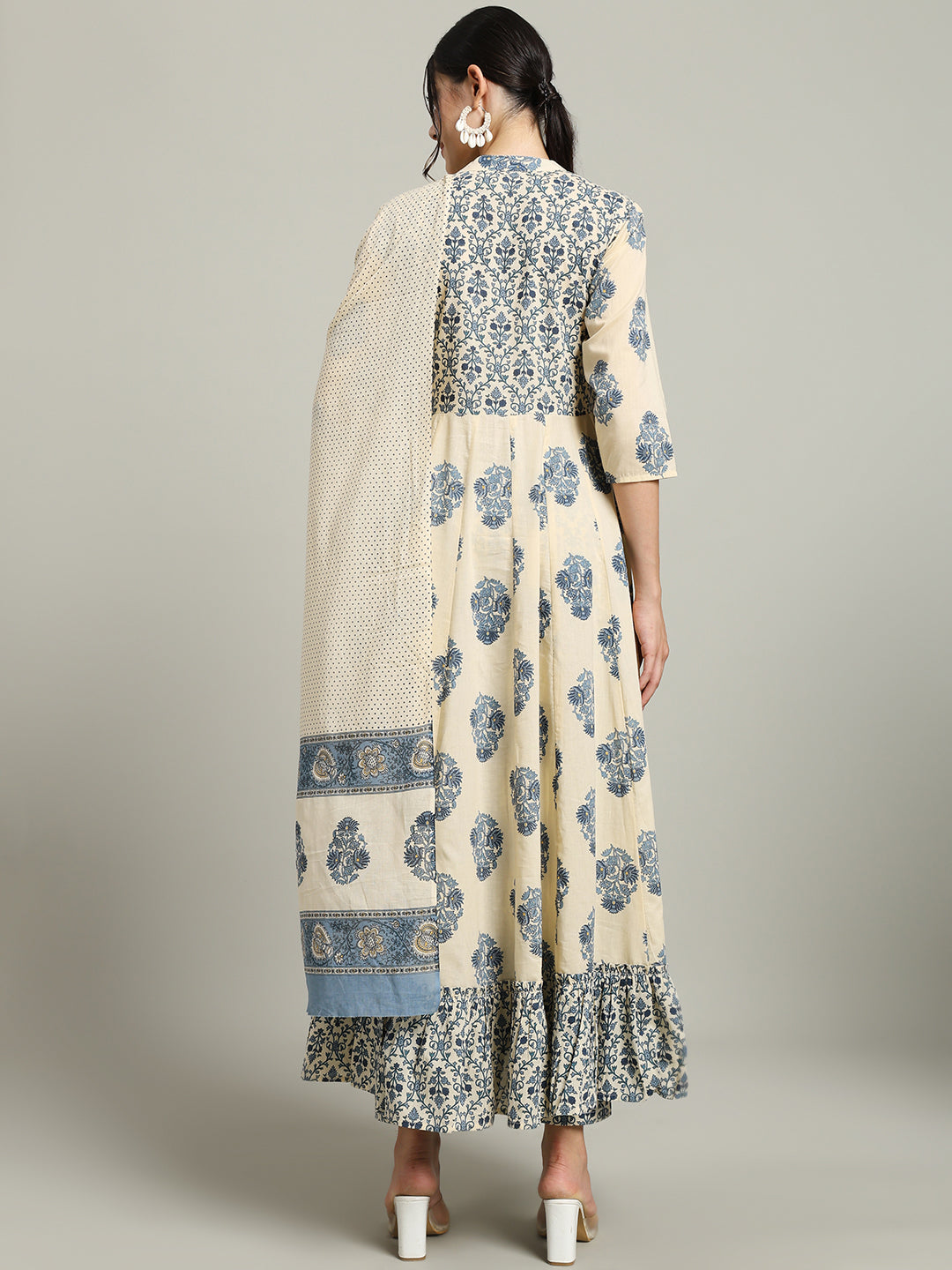Pure Cotton Printed Kurta Set with Dupatta for Women Gujari Jaipur 