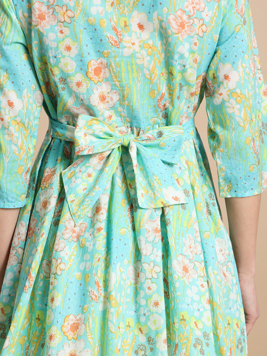 Elegant Mint Green Printed Cotton Co-Ord Set for Women