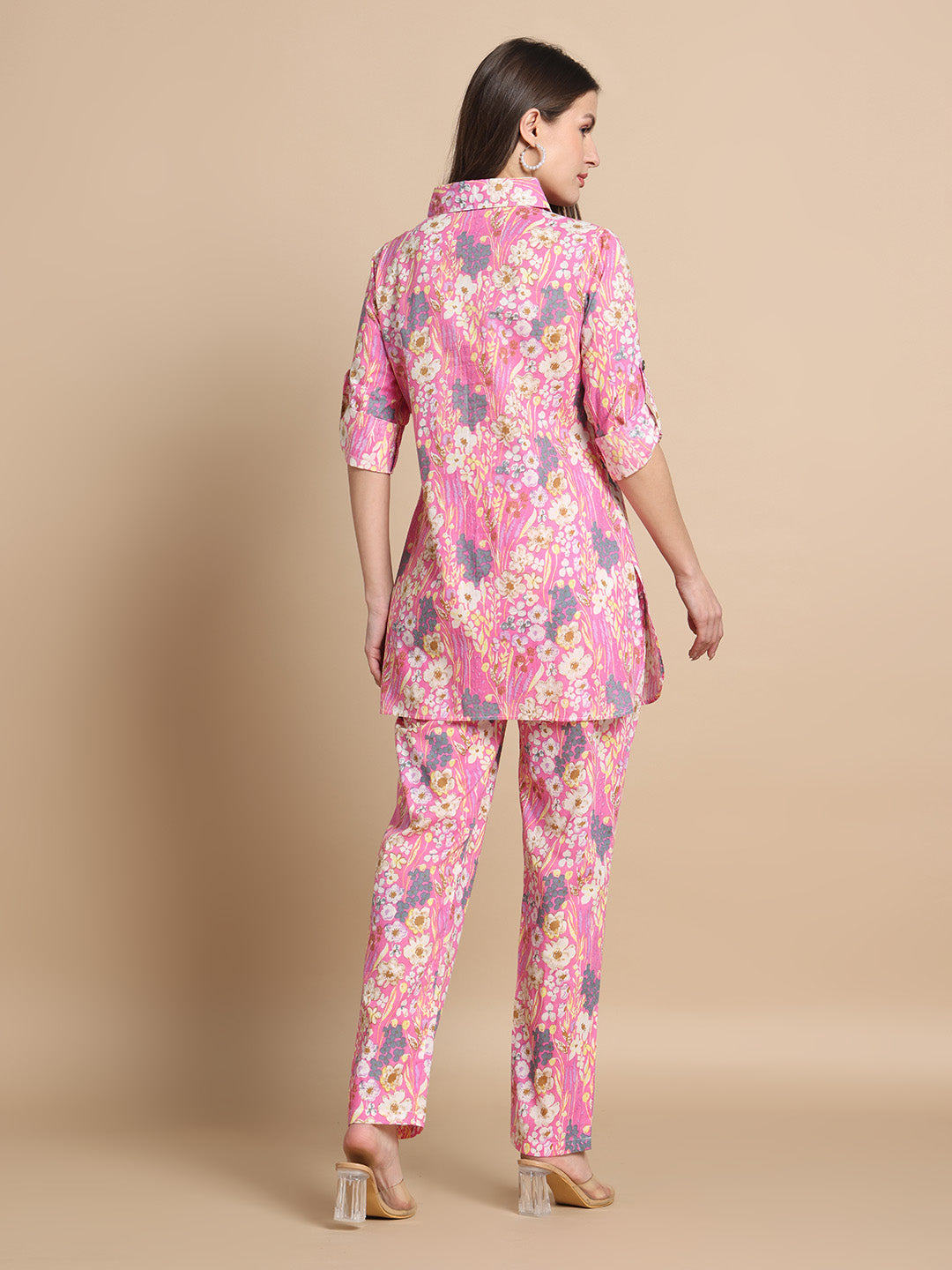Women's Pink Floral Summer Co-ord Set