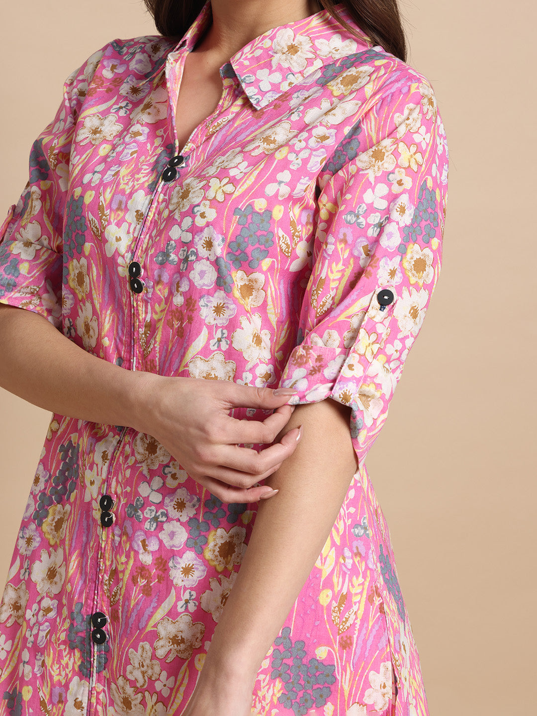 Women's Pink Floral Summer Co-ord Set