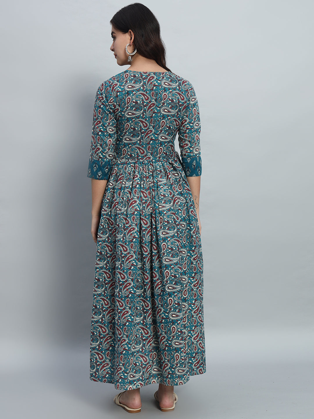 Refresh Your Look with Our Blue Printed Anarkali